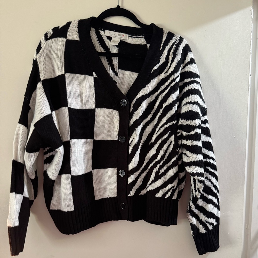 Plus size waist length sweater